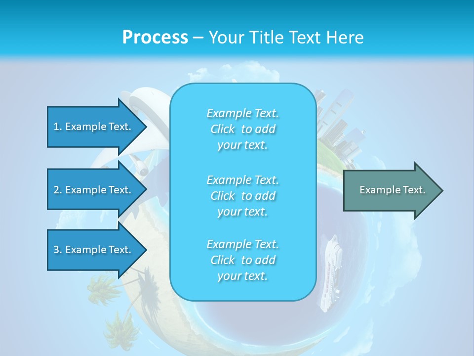 Skyscraper Seascape Empty PowerPoint Template