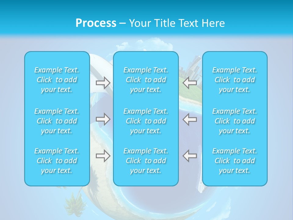 Skyscraper Seascape Empty PowerPoint Template