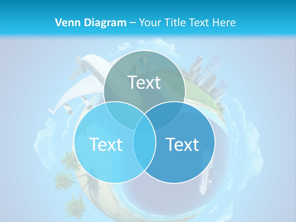 Skyscraper Seascape Empty PowerPoint Template