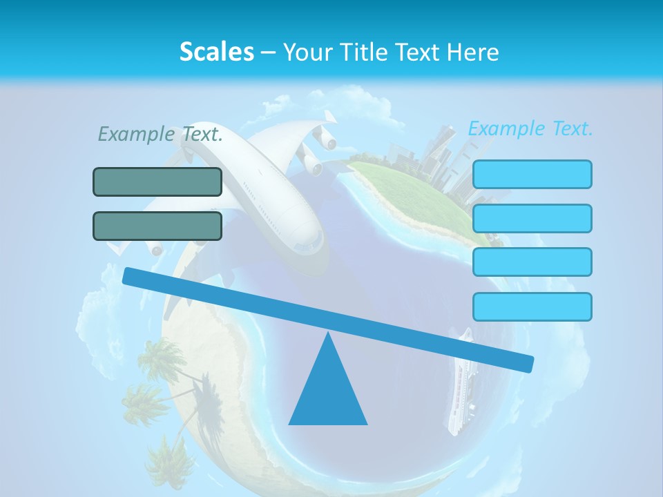 Skyscraper Seascape Empty PowerPoint Template