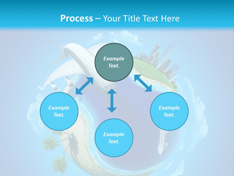 Skyscraper Seascape Empty PowerPoint Template