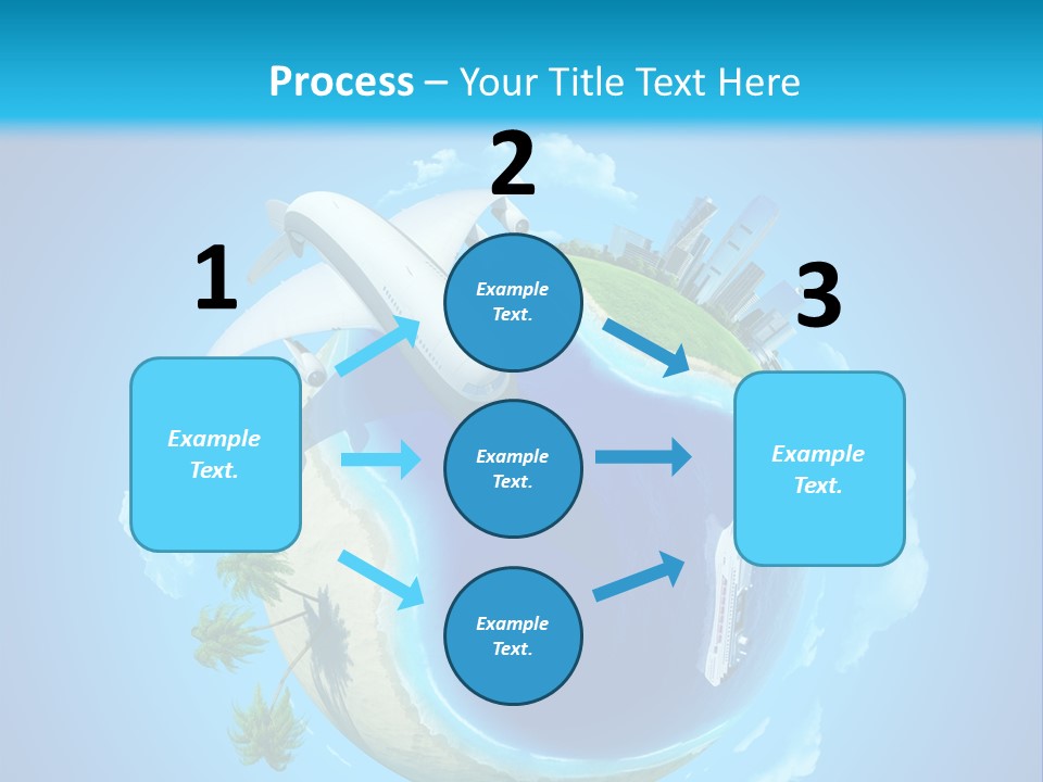 Skyscraper Seascape Empty PowerPoint Template