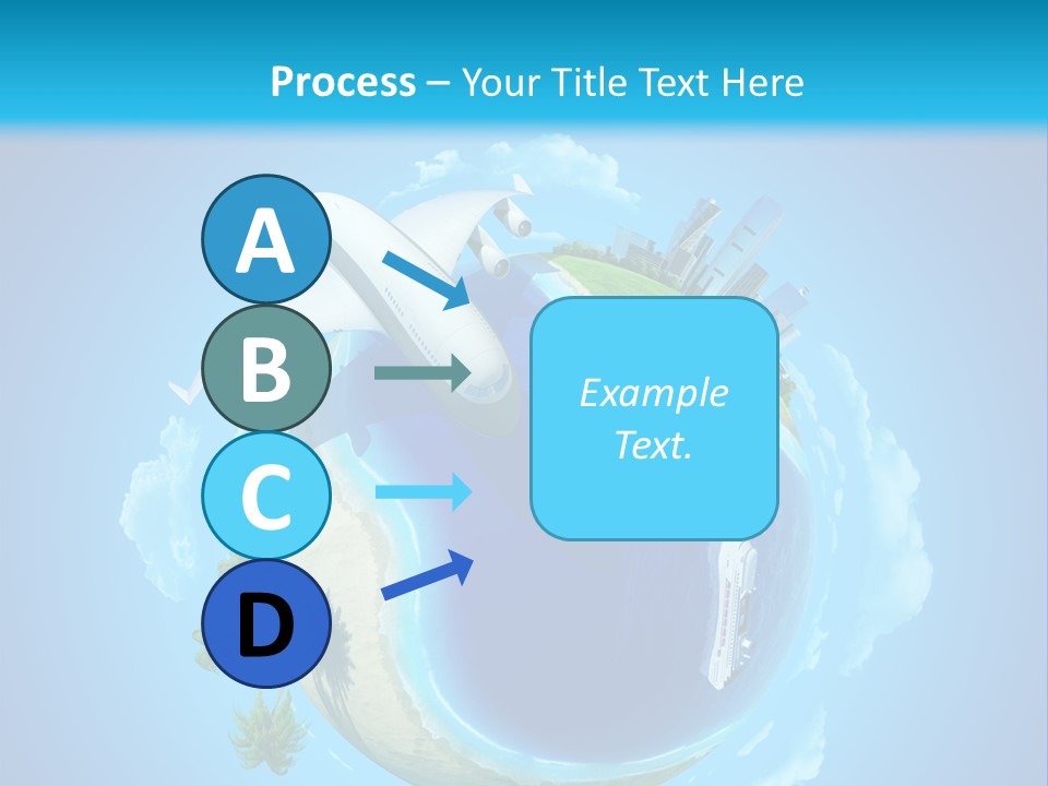 Skyscraper Seascape Empty PowerPoint Template