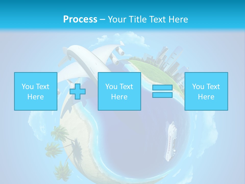 Skyscraper Seascape Empty PowerPoint Template