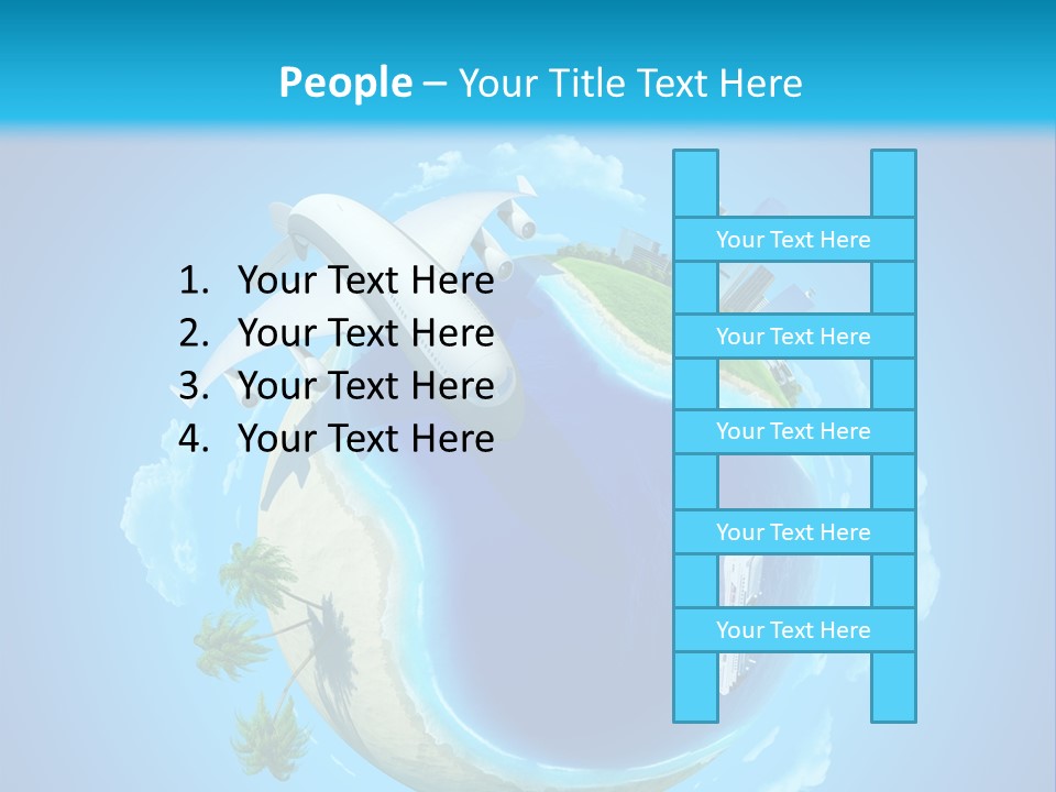 Skyscraper Seascape Empty PowerPoint Template