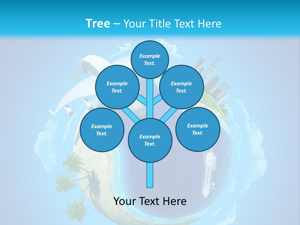 Skyscraper Seascape Empty PowerPoint Template