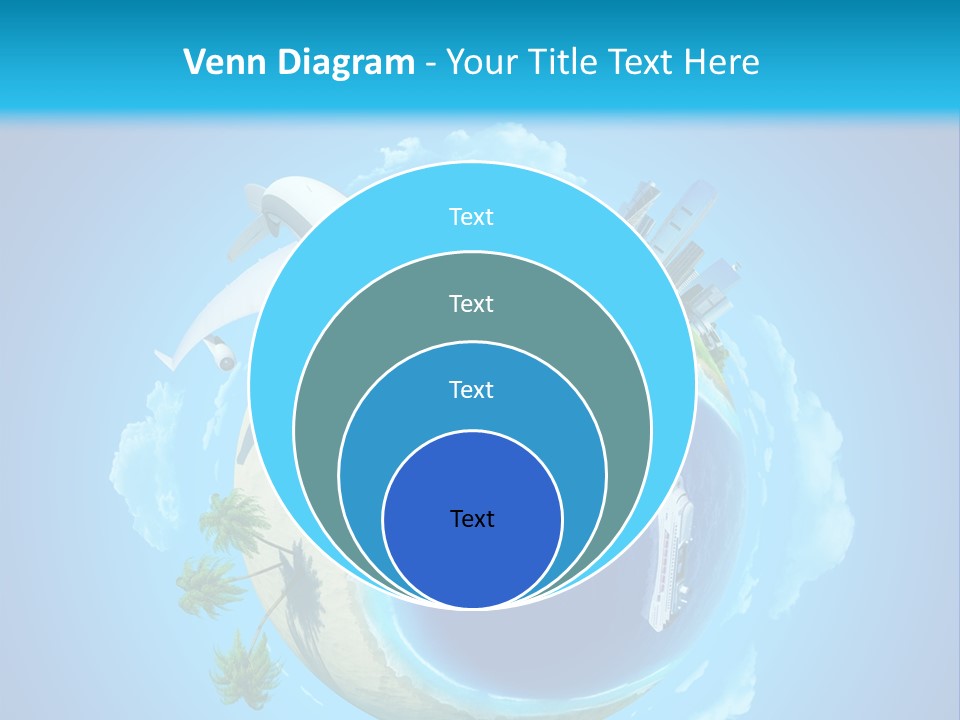 Skyscraper Seascape Empty PowerPoint Template