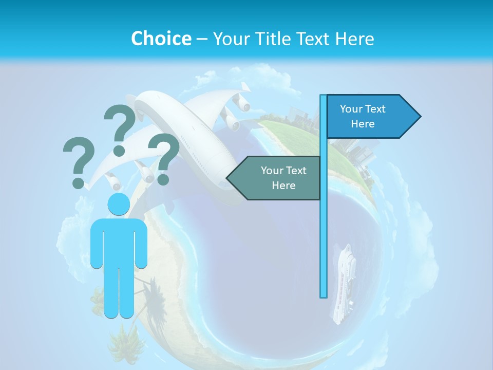 Skyscraper Seascape Empty PowerPoint Template
