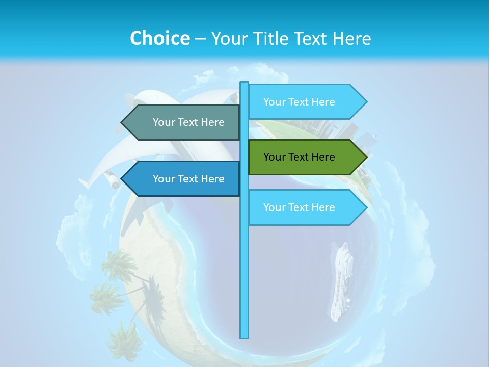 Skyscraper Seascape Empty PowerPoint Template