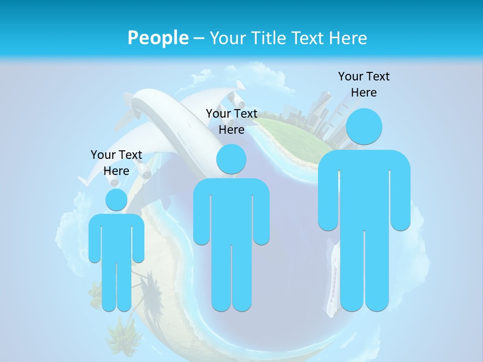 Skyscraper Seascape Empty PowerPoint Template