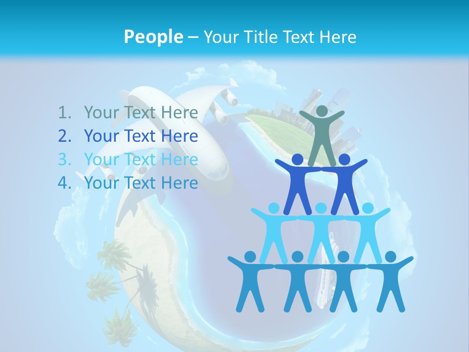 Skyscraper Seascape Empty PowerPoint Template