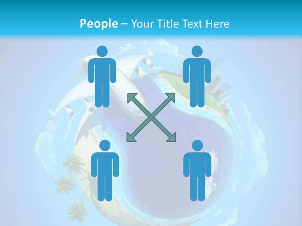 Skyscraper Seascape Empty PowerPoint Template