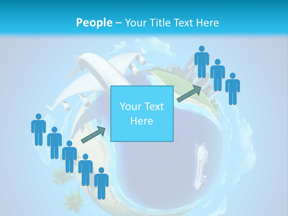 Skyscraper Seascape Empty PowerPoint Template