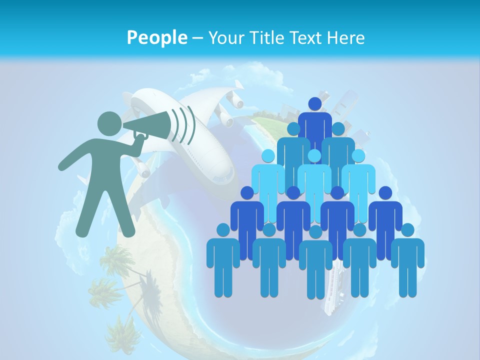 Skyscraper Seascape Empty PowerPoint Template