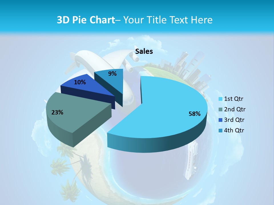 Skyscraper Seascape Empty PowerPoint Template