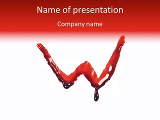 Bloody Alphabet Splat PowerPoint Template