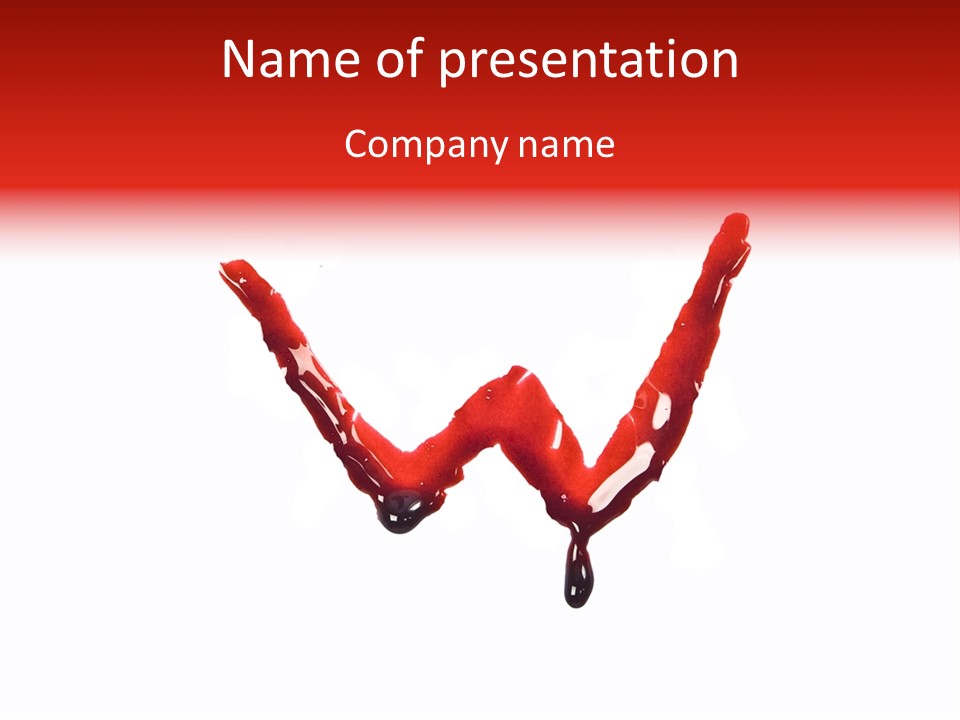 Bloody Alphabet Splat PowerPoint Template