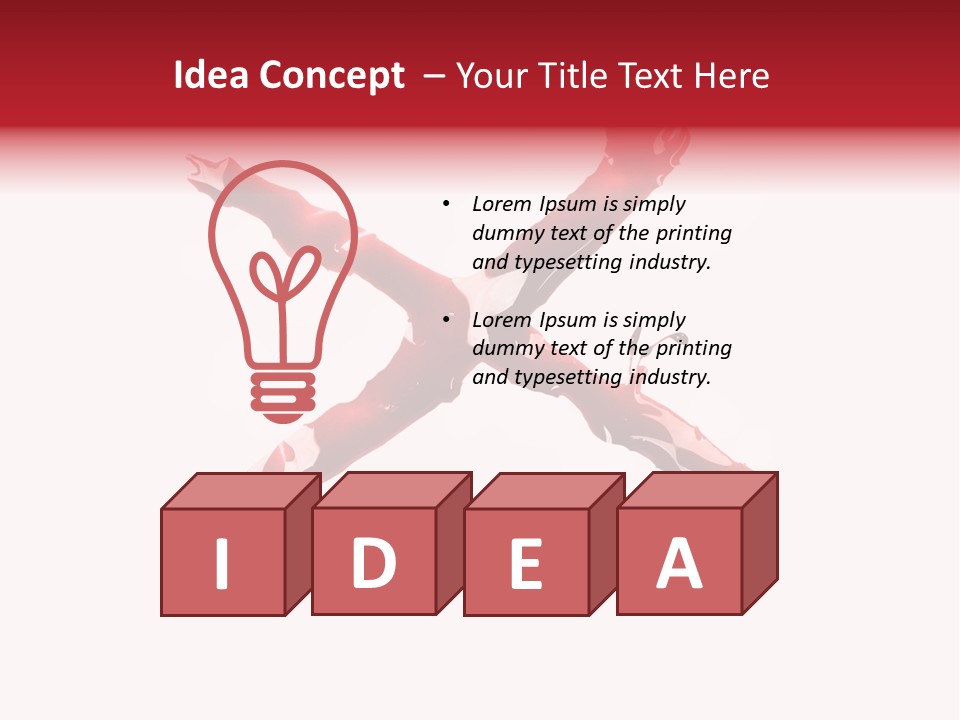 Grunge Burst Alphabet PowerPoint Template