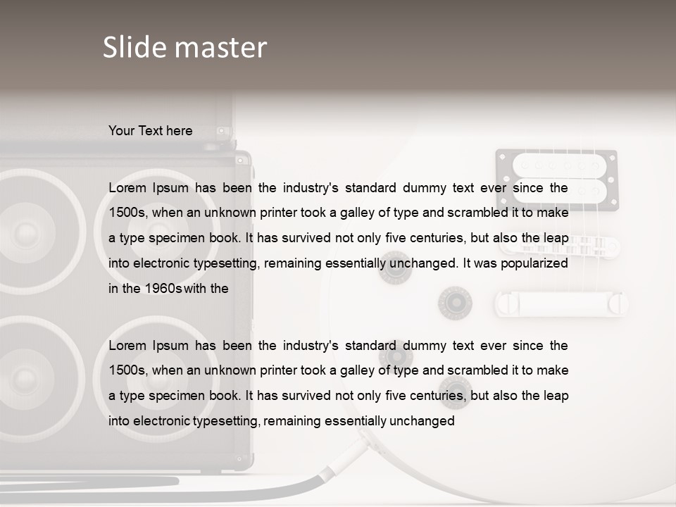 Instrument Musical Vintage PowerPoint Template