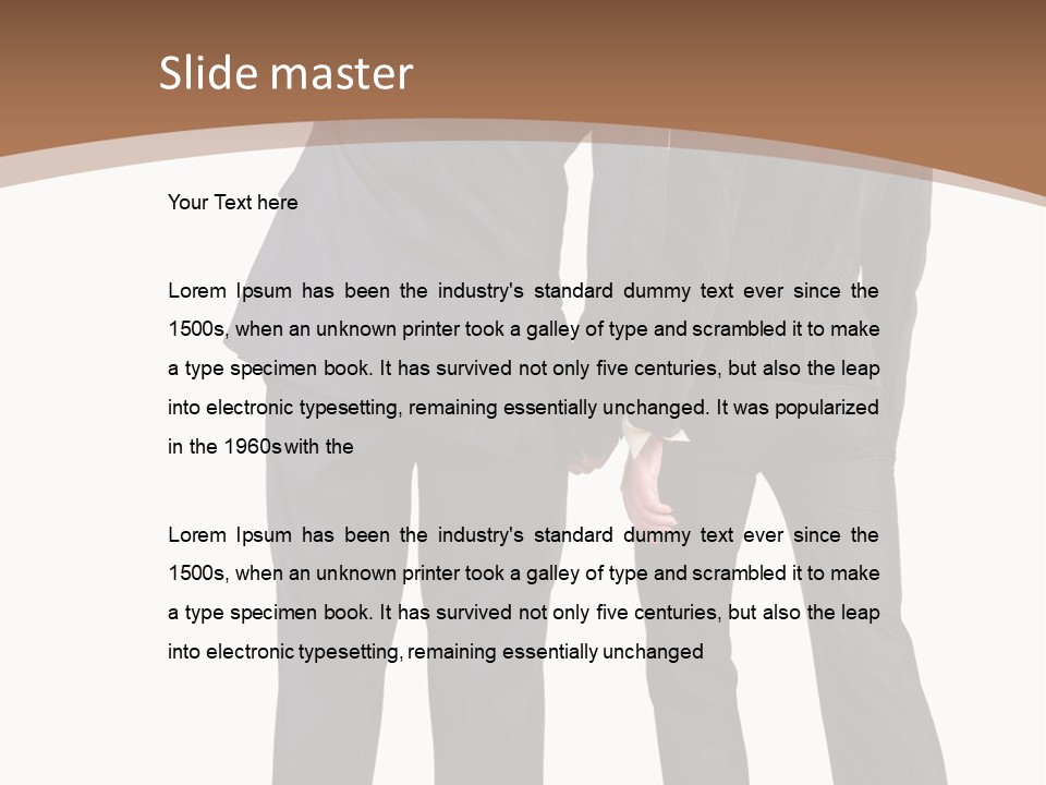 Businessman Women Backview PowerPoint Template