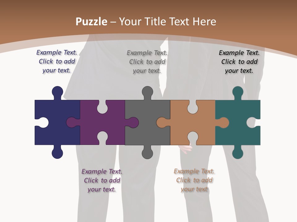 Businessman Women Backview PowerPoint Template