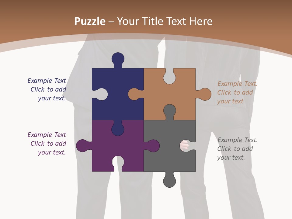 Businessman Women Backview PowerPoint Template