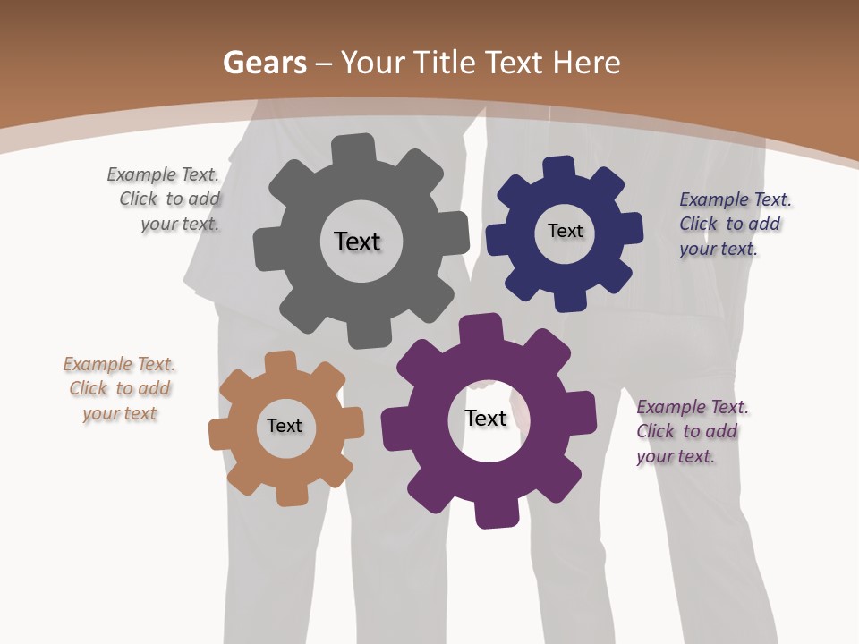 Businessman Women Backview PowerPoint Template