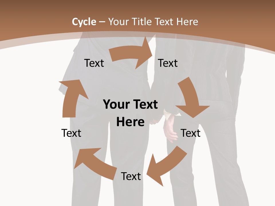 Businessman Women Backview PowerPoint Template