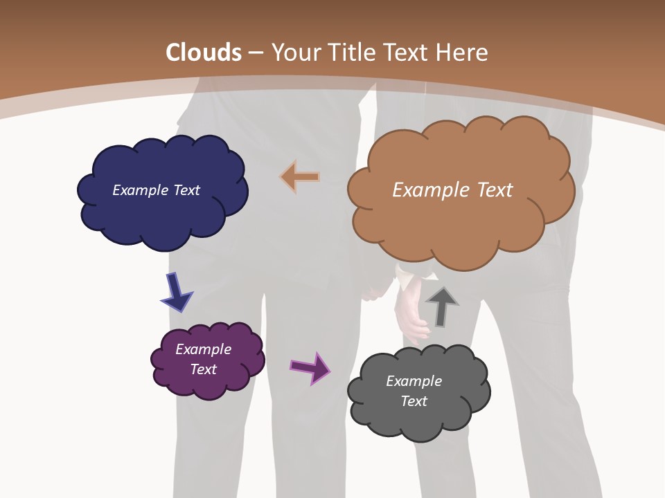 Businessman Women Backview PowerPoint Template