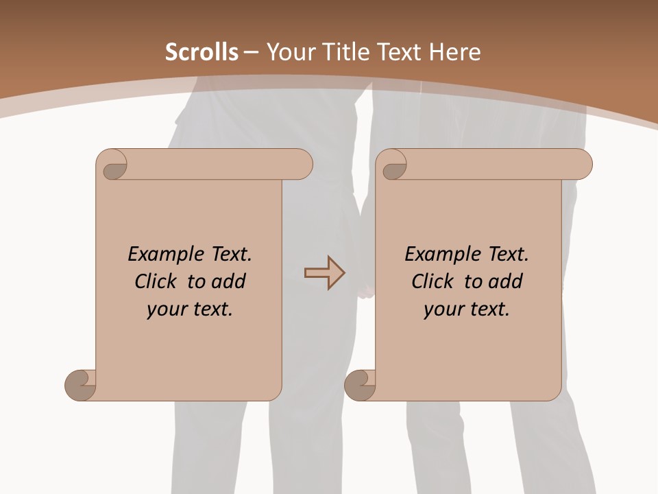 Businessman Women Backview PowerPoint Template