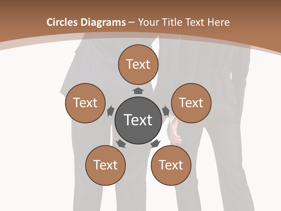 Businessman Women Backview PowerPoint Template