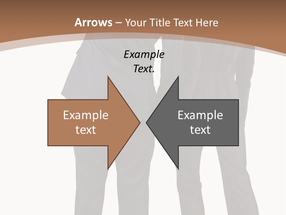 Businessman Women Backview PowerPoint Template