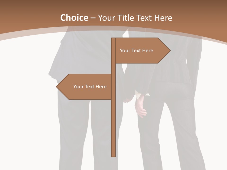 Businessman Women Backview PowerPoint Template