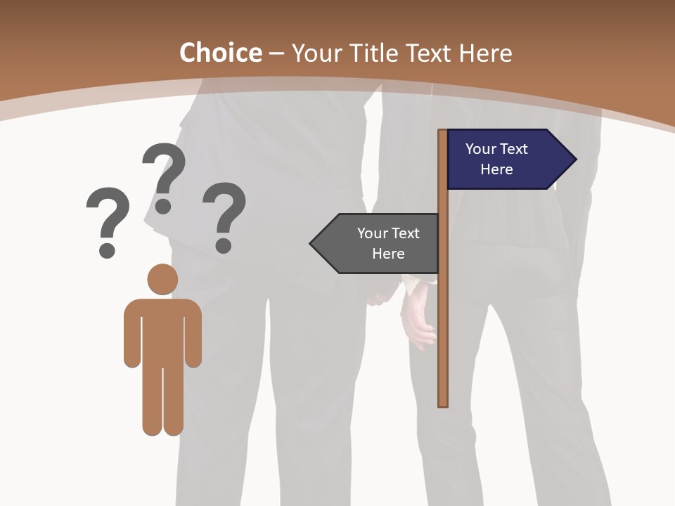 Businessman Women Backview PowerPoint Template