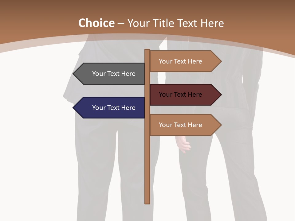 Businessman Women Backview PowerPoint Template