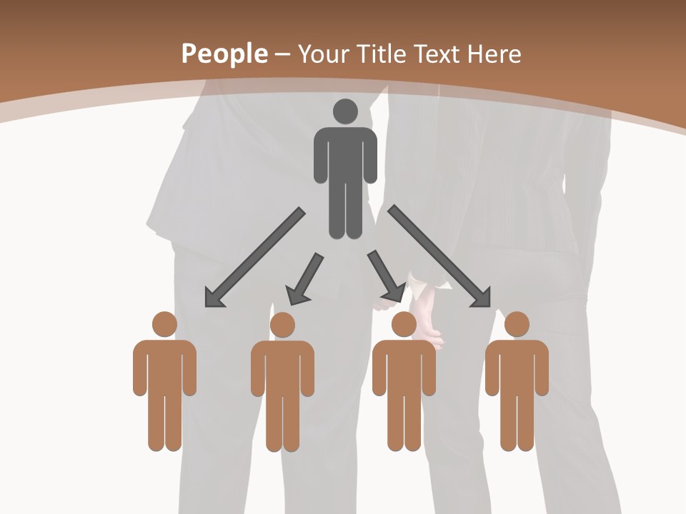 Businessman Women Backview PowerPoint Template