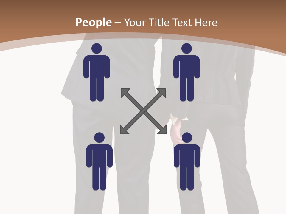 Businessman Women Backview PowerPoint Template