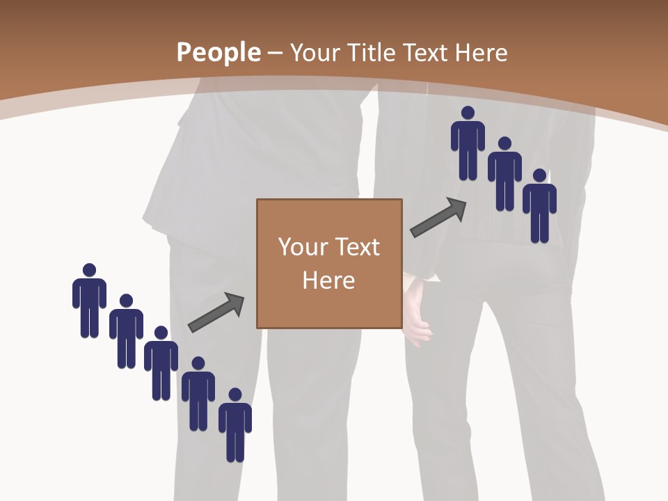 Businessman Women Backview PowerPoint Template