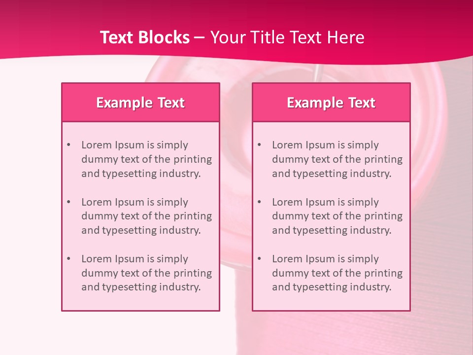 Work Bobbin Material PowerPoint Template