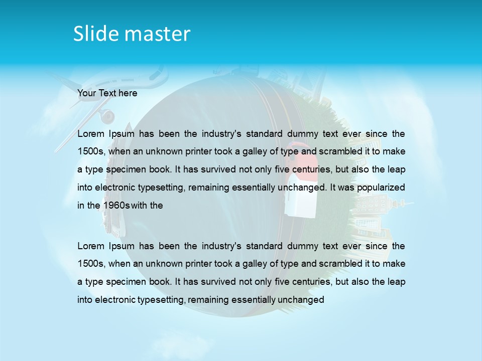 Globe Highway Mini PowerPoint Template