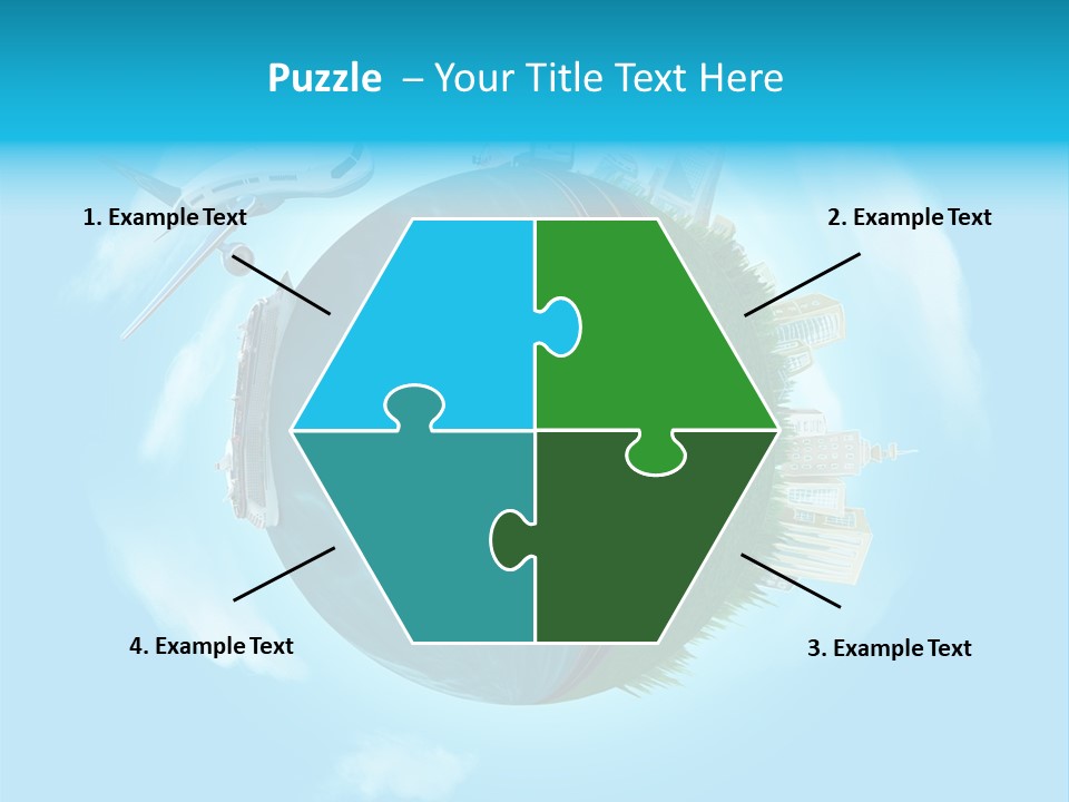 Globe Highway Mini PowerPoint Template