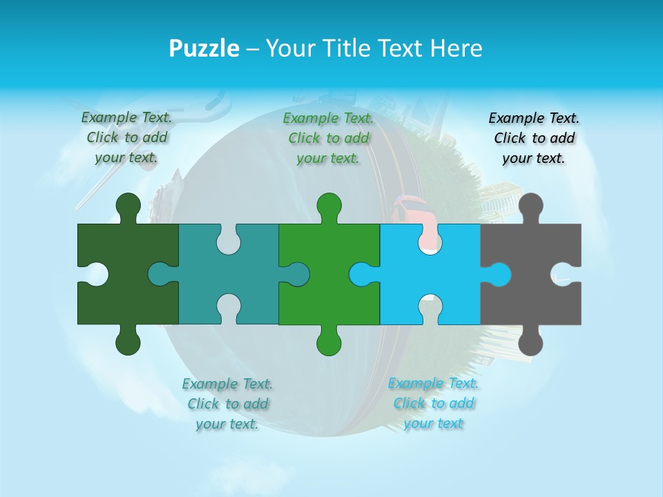 Globe Highway Mini PowerPoint Template