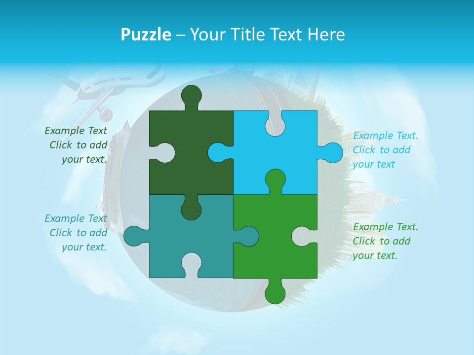 Globe Highway Mini PowerPoint Template