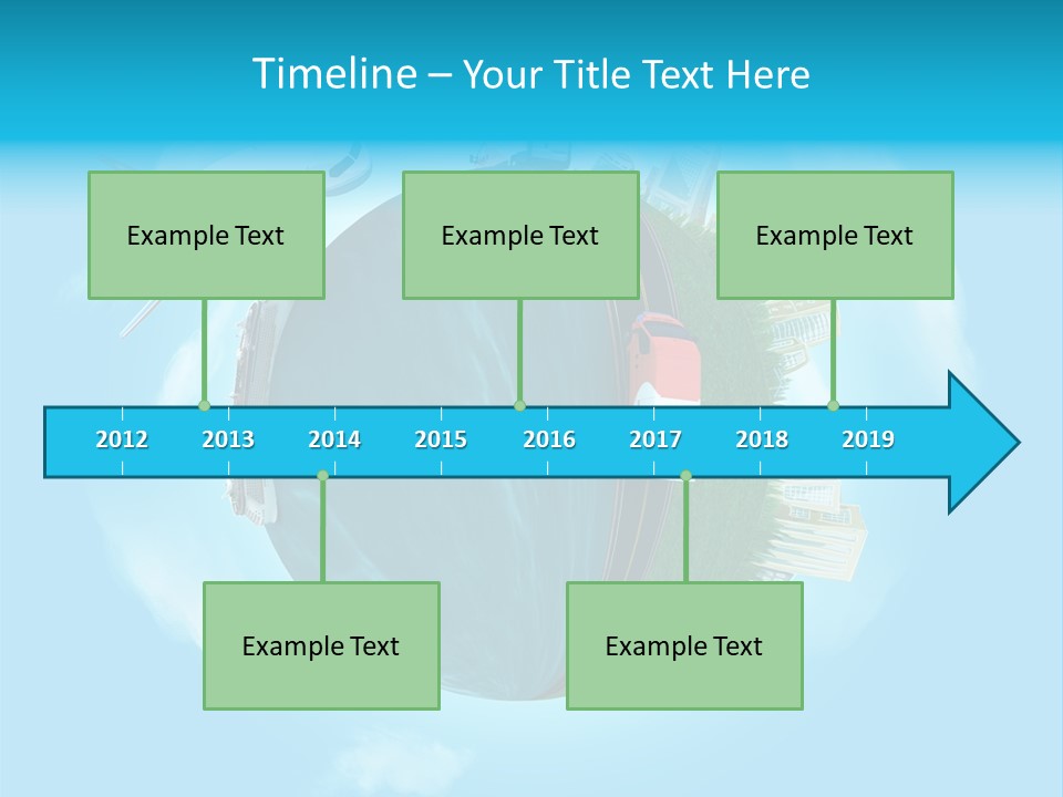 Globe Highway Mini PowerPoint Template
