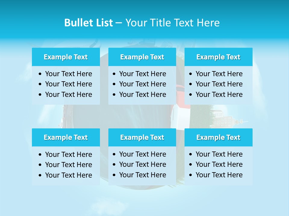 Globe Highway Mini PowerPoint Template
