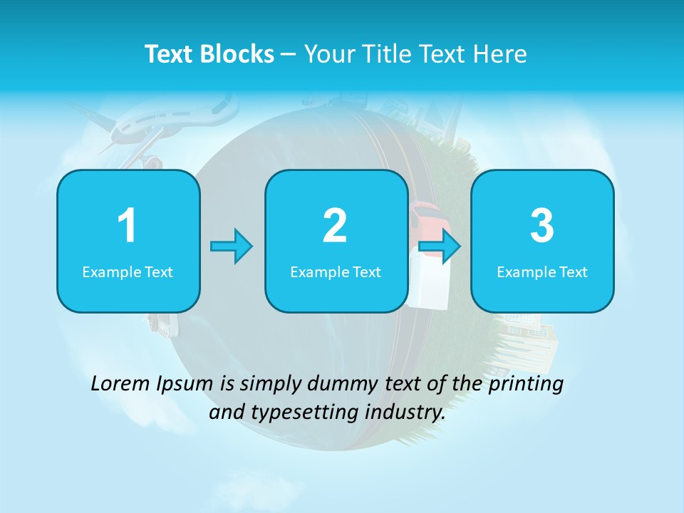 Globe Highway Mini PowerPoint Template
