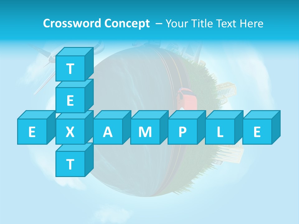 Globe Highway Mini PowerPoint Template