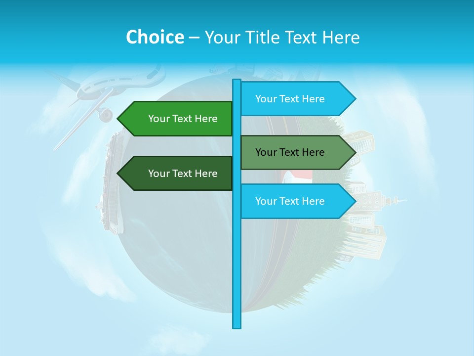 Globe Highway Mini PowerPoint Template