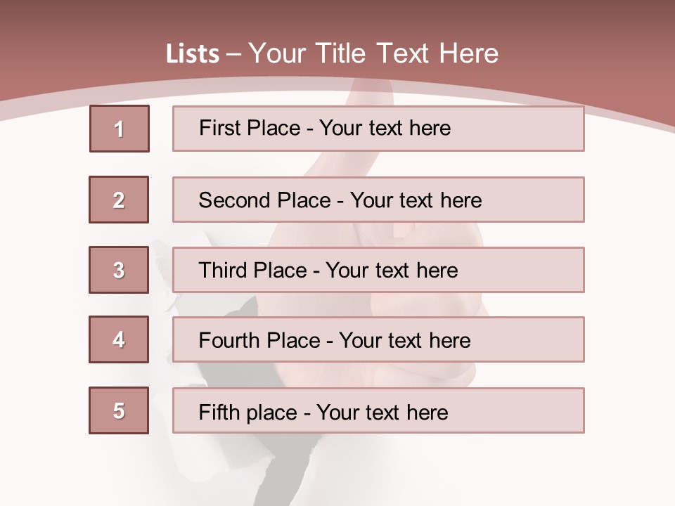 Choice Finger Success PowerPoint Template