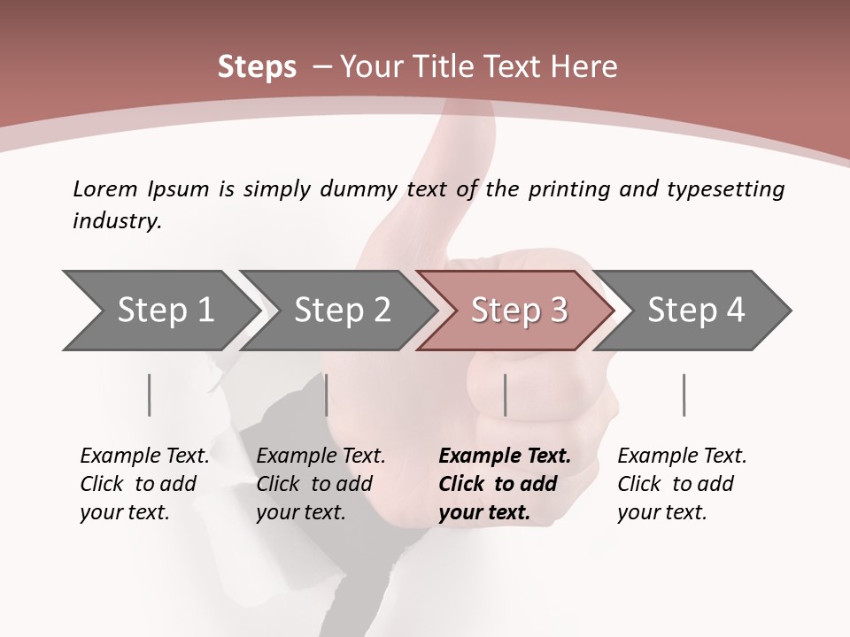 Choice Finger Success PowerPoint Template